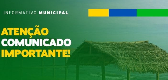 ATENÇÃO, COMUNICADO IMPORTANTE!